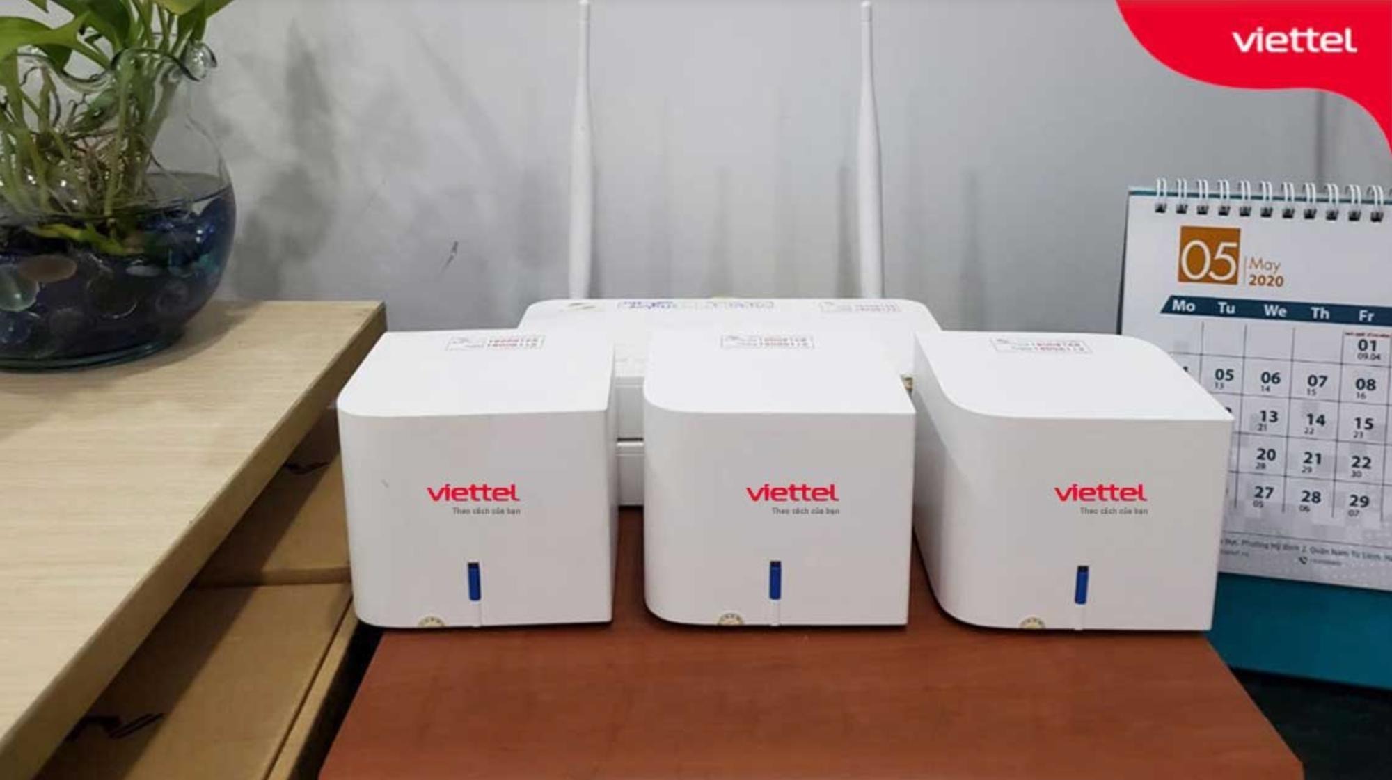 Hình ảnh minh họa bộ 3 thiết bị Mesh WiFi cho MESHVT3